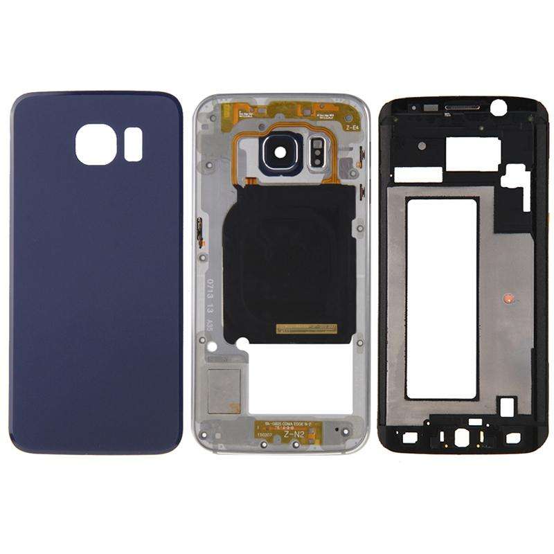 For Galaxy S6 Edge / G925 Full Housing Cover (Front Housing LCD Frame Bezel Plate + Back Plate Ho...