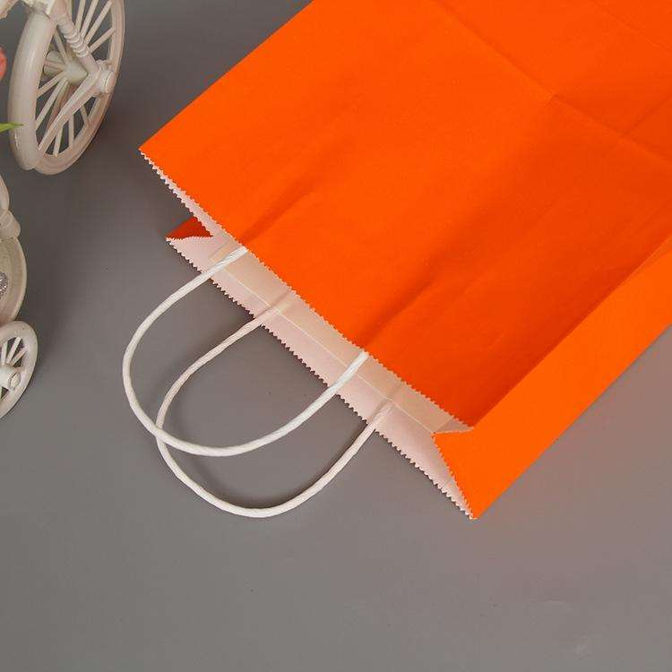 10 PCS Elegant Kraft Paper Bag With Handles for Wedding/Birthday Party/Jewelry/Clothes, Size:12x1...