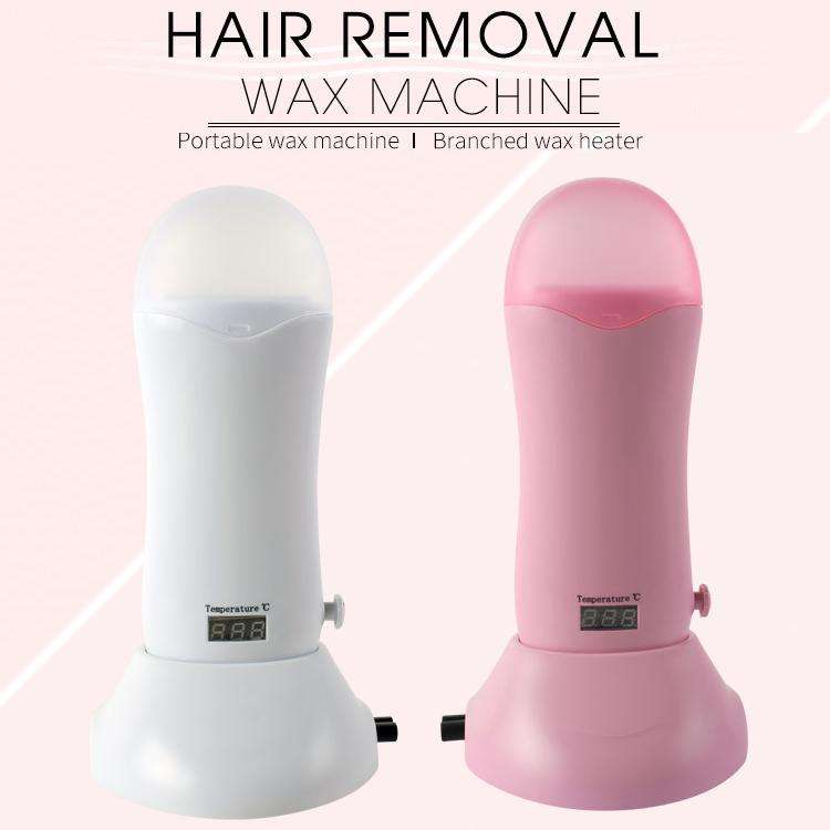 Portable Manual Thermostat Wax Machine Hair Removal Wax Bean Heater, EU Plug(White)