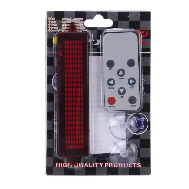 DC 12V Car LED Programmable Showcase Message Sign Scrolling Display Lighting Board with Remote Co...