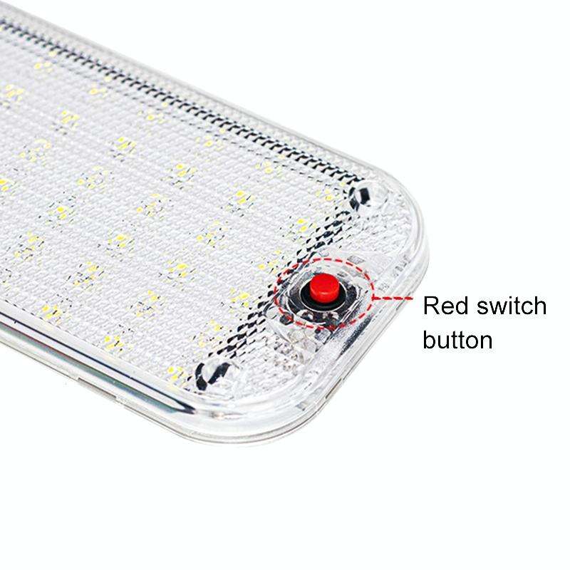 2 PCS ZS-3350 DC12-85V High Bright 48LEDs Lamp Beads Car Dome Light Cabin Light Bar