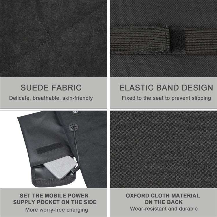 Outdoor Winter Camping Warm USB Heating Cushions With Backrest(Gray)