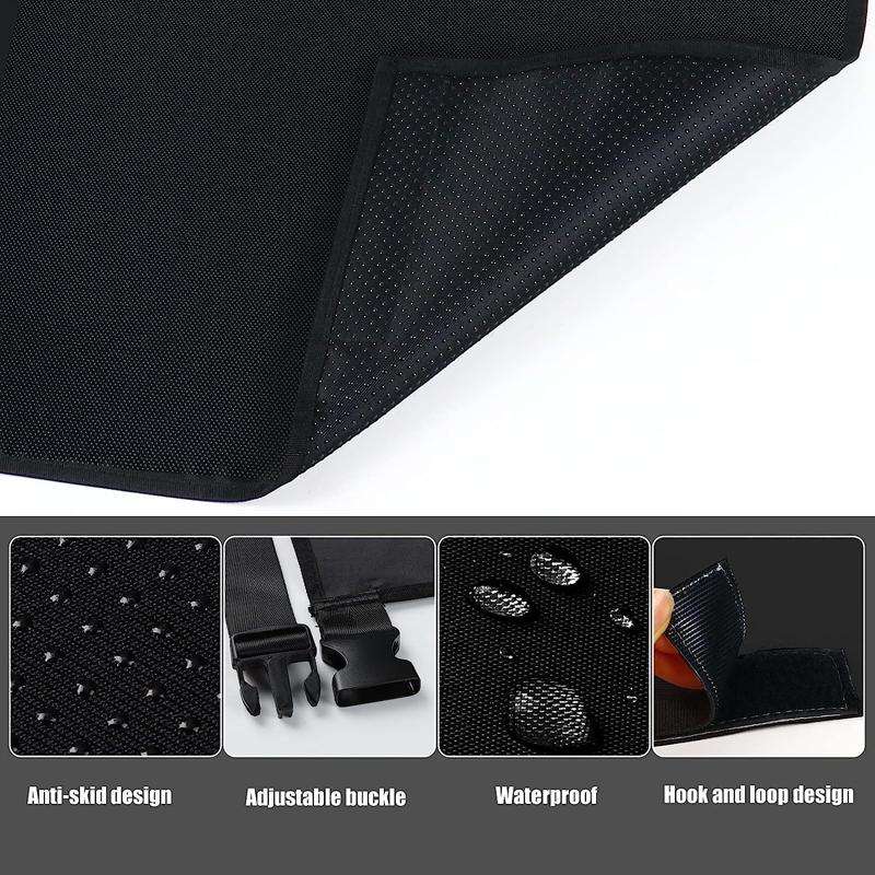 79 x 44cm Kids Airplane Seat Extender Portable Travel Seat Cushion(Black)