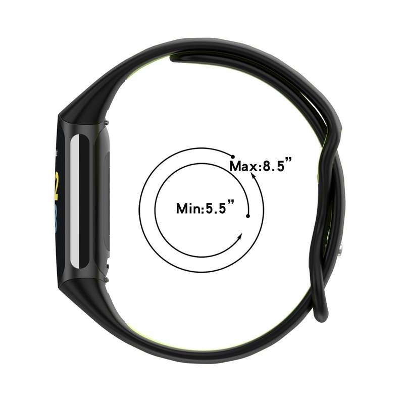 For Fitbit Charge 5 Smart Watch Sports Waterproof Two-Color Silicone Band(Olive Green Black)