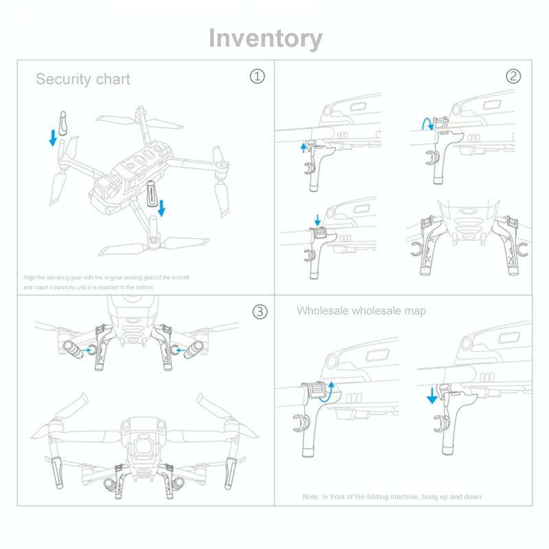 PGYTECH P-HA-030 LED Night Flight Light Shock Absorption Landing High Stand for DJI Mavic 2