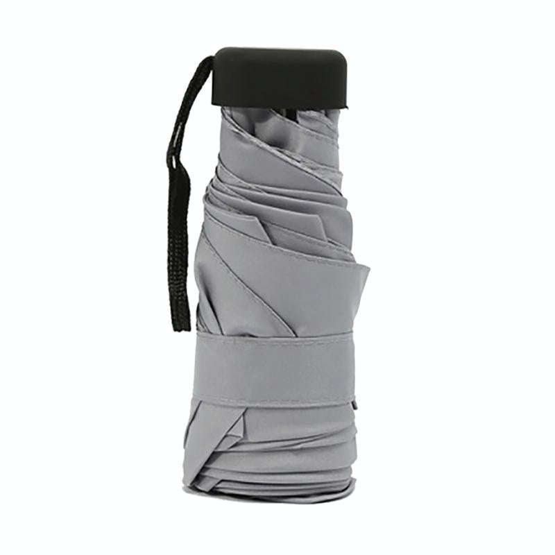 Mini Capsule Pocket Umbrella Windproof Foldable Travel Compact Umbrella(Gray)