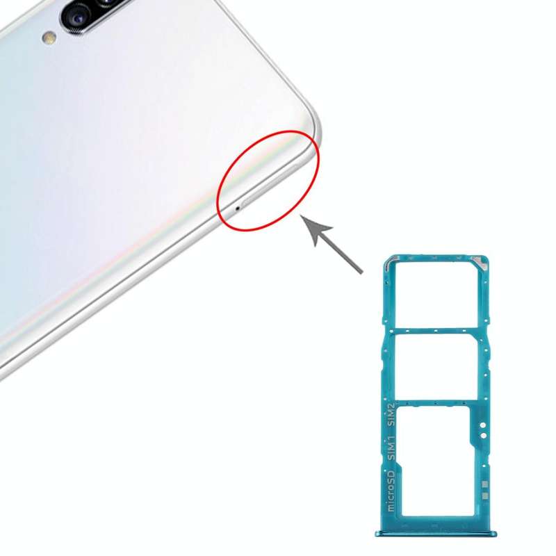 For Samsung Galaxy A30s SIM Card Tray + SIM Card Tray + Micro SD Card Tray (Green)