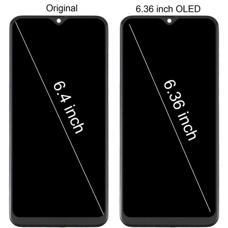 6.36 inch OLED LCD Screen for Samsung Galaxy A30S SM-A307 Digitizer Full Assembly with Frame (Black)