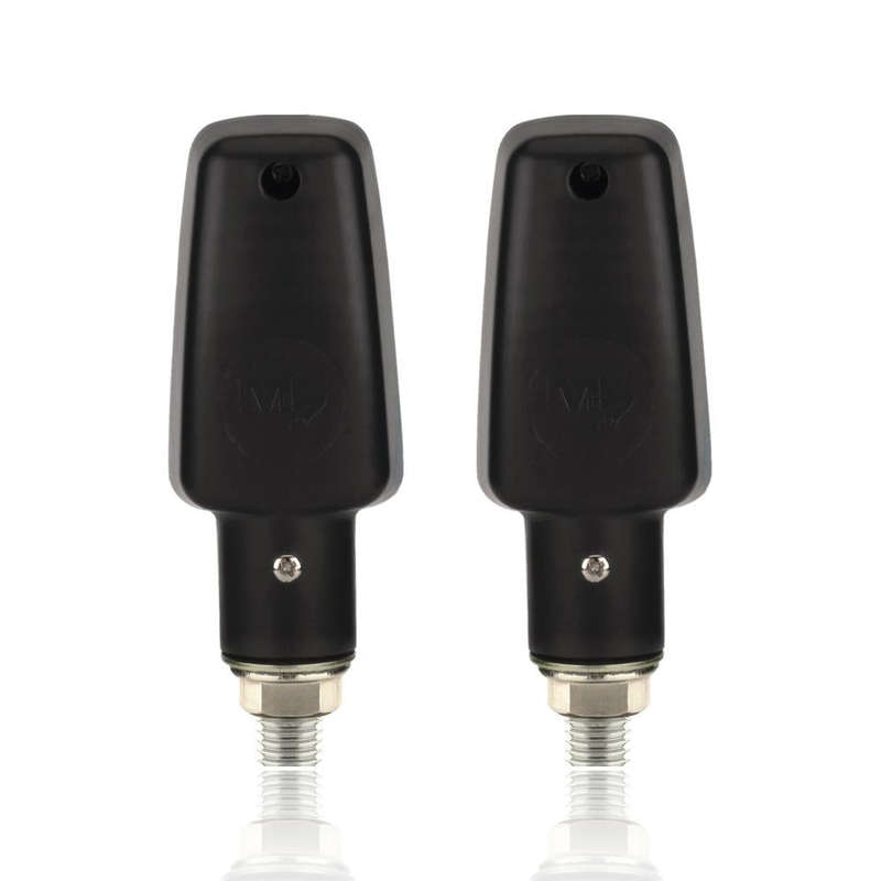 2 PCS PE-ZS102 Motorcycle Retro Style Turn Signal Light(Black + Yellow Light Shell)
