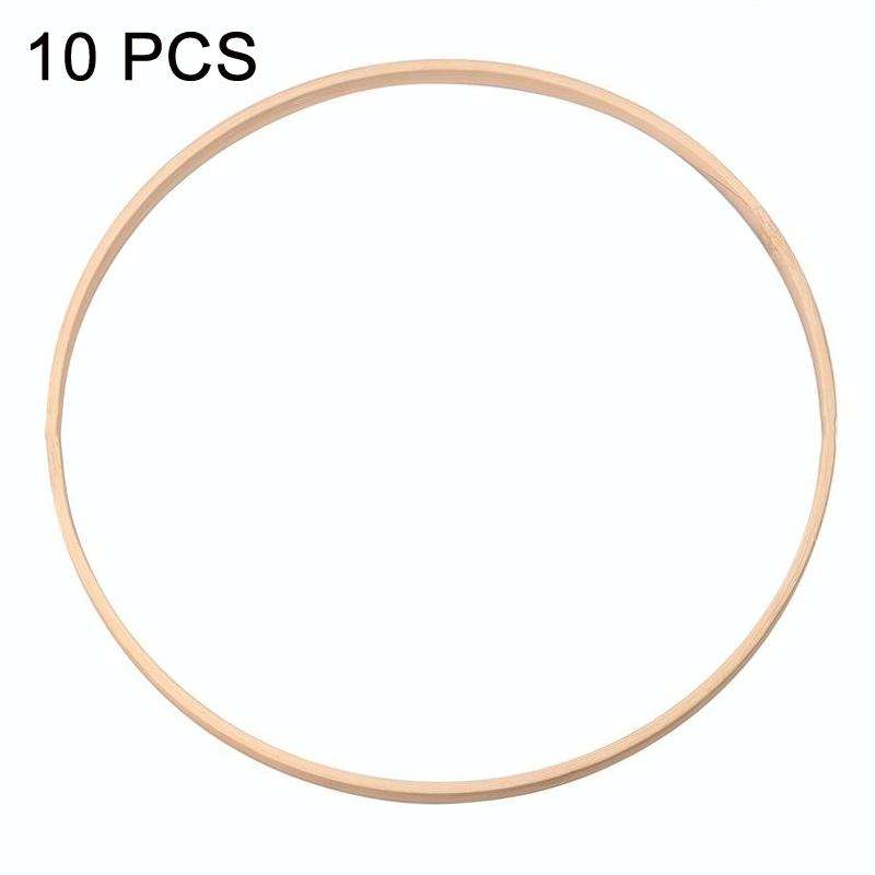 10 PCS Bamboo Circle Fan Frame Dream Catcher Making Circle Material, Size: 20cm(With 6mm Hole)