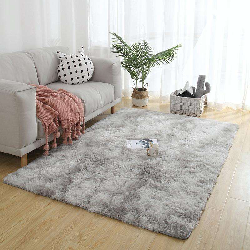 Simple Sofa Bedside Gradient Carpet Living Room Bedroom Mat, Color:Light Grey, Size:50x120cm
