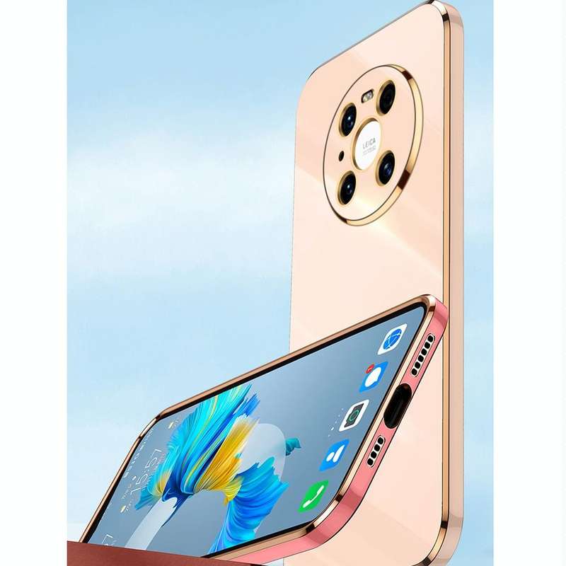 For Huawei Mate 40 Pro XINLI Straight 6D Plating Gold Edge TPU Shockproof Case(Mint Green)