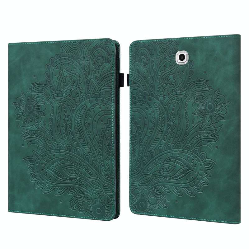 For Samsung Galaxy Tab S2 9.7 T815 Peacock Embossed Pattern TPU + PU Horizontal Flip Leather Case...