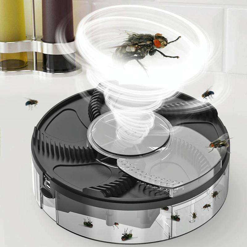 S008 Automatic Fly Killer Silent USB Household Fly Trap, Spec: Charging Type (White)