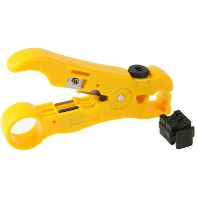 Multi-function Coaxial Cable / Network Cable / Phone Line / Flat Cable Stripper(Yellow)