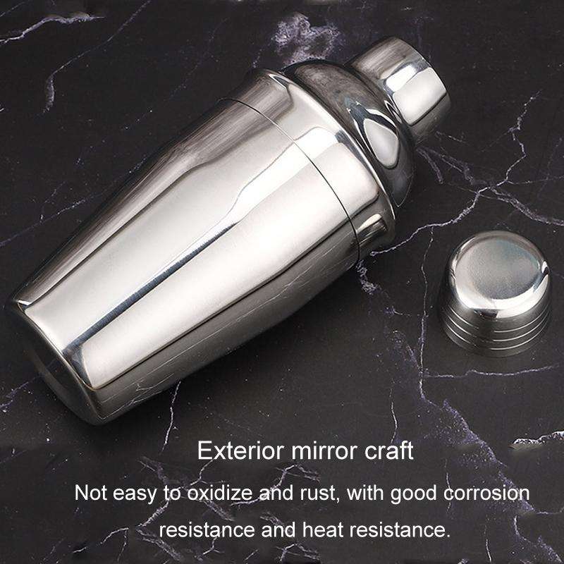550ml 12 In 1 Stainless Steel Bartender Wooden Stand Set Cocktail Bartending Tools