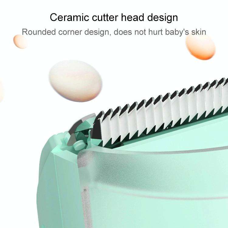 Household Baby Children's Rechargeable Electric Push Shaving Head Hair Clipper(Green)
