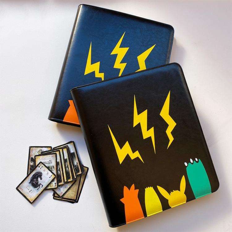 PU Face Loose-Leaf Game Card Album Album Anime Peripheral Idol Card Collection Album(Black)