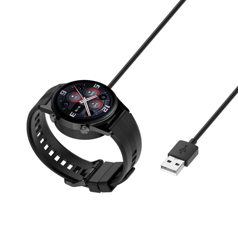 For Honor Watch 4 Integrated Mmagnetic Suction Watch Charging Cable, Length: 1m(Black)
