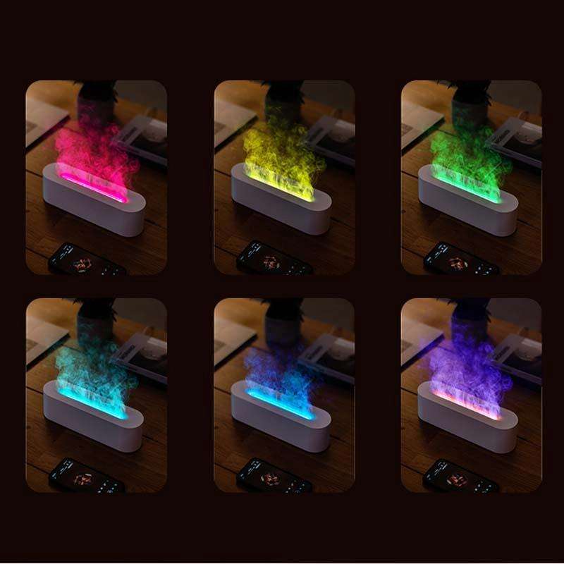 DQ709 Flame Aromatherapy Diffuser Quiet USB Air Humidifier(White)