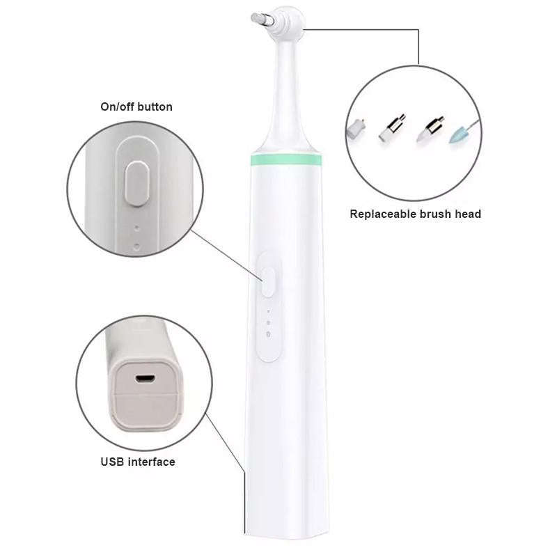 Pet Electric Toothbrush Tooth Polisher Oral Cleaning Plaque Removal Tool(Pink)