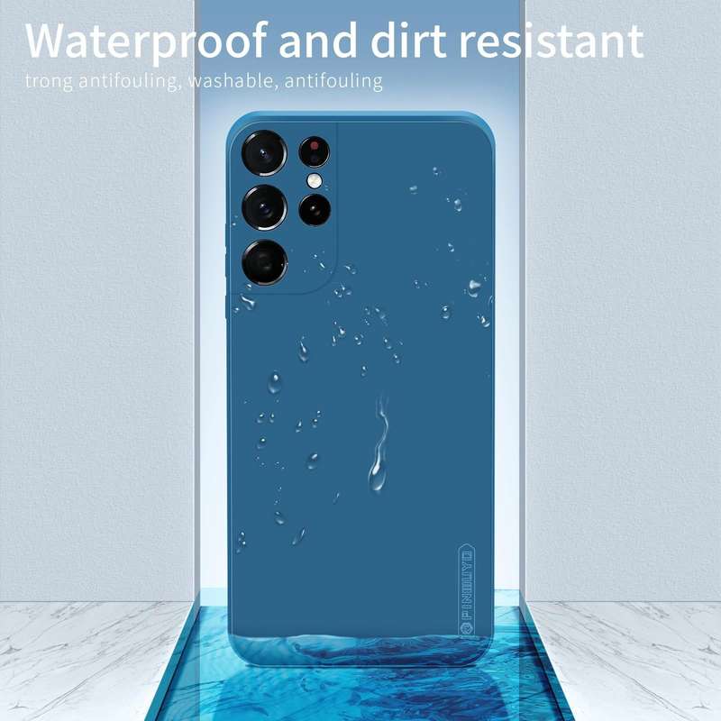 For Samsung Galaxy S21 Ultra 5G PINWUYO Touching Series Liquid Silicone TPU Shockproof Case(Green)
