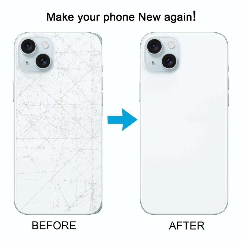 For iPhone 15 Glass Battery Back Cover(Blue)