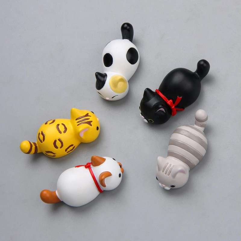 Cute Cartoon Cat 3D Fridge Magnet Mobile Phone Case Material(3 -color Cat)
