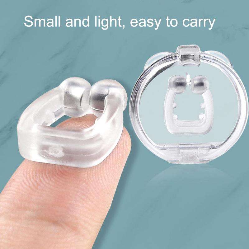 10 PCS Mini Portable Silicone Magnetic Snoring Stopper(Transparent)