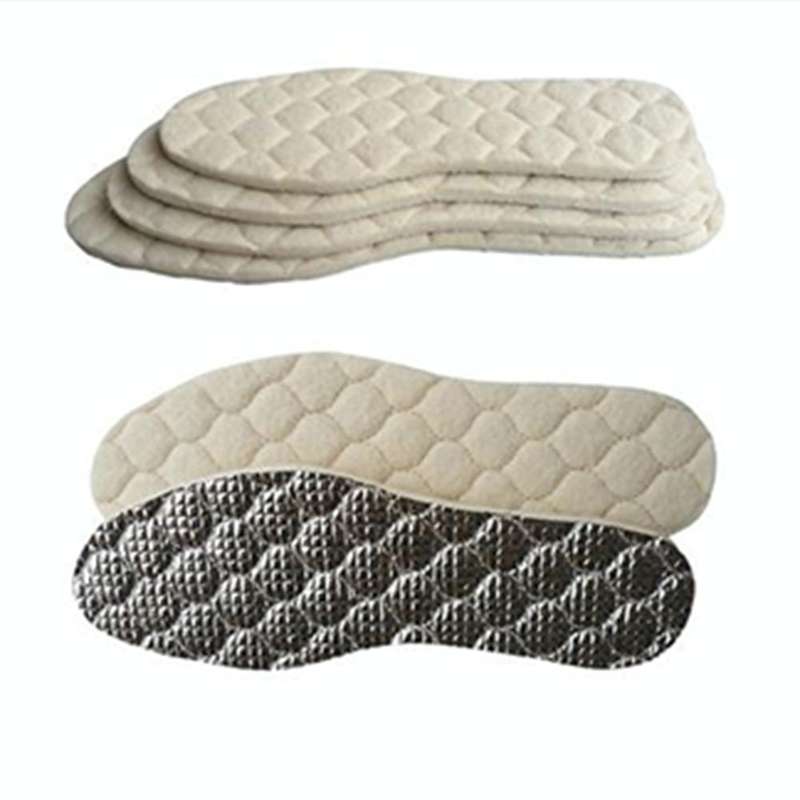 1 Pair Men And Women Wool Warm Insole Aluminum Film Insulation Sports Shock Insoles, Size:M(39-41...