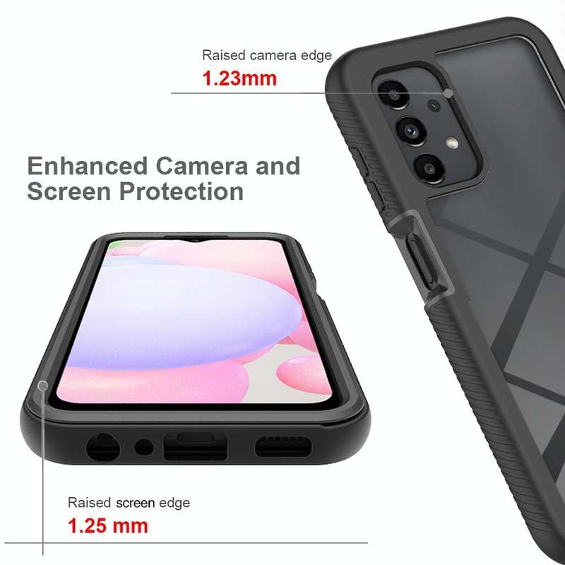 For Samsung Galaxy A13 4G Starry Sky Solid Color Series Shockproof PC + TPU Phone Case(Red)