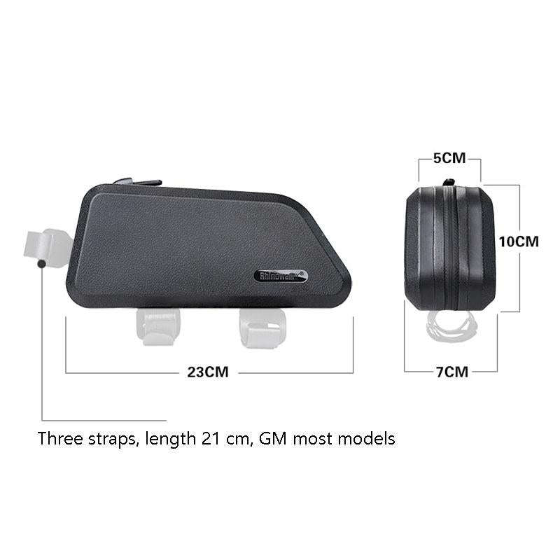 Rhinowalk K30 Waterproof Bicycle Top Tube Package Mountain Bike Hard Shell Front Beam Bag(Black)