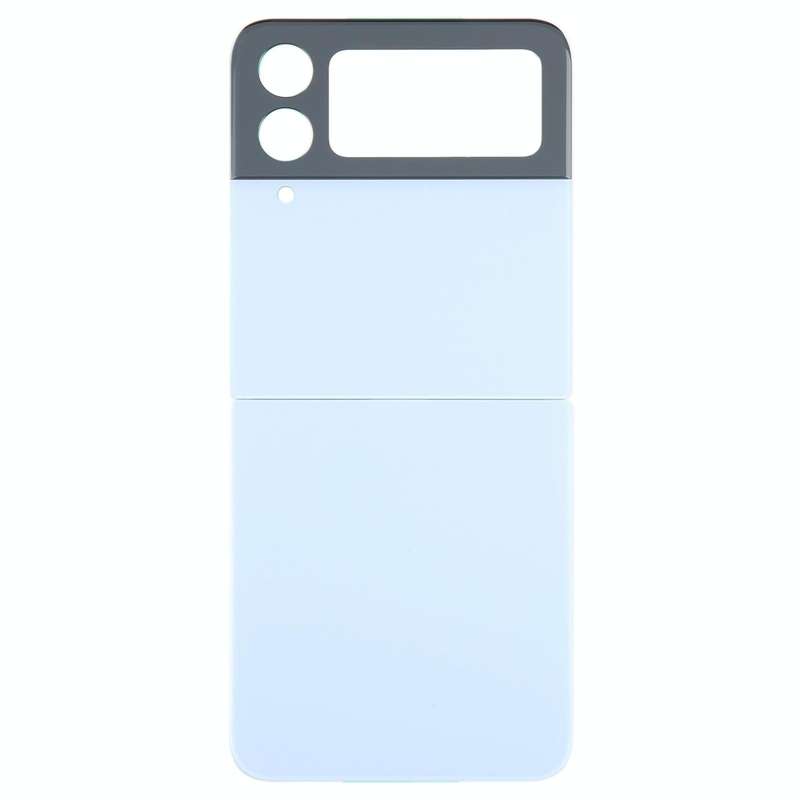 For Samsung Galaxy Z Flip4 SM-F721B Battery Back Cover with Camera Lens Cover(Blue)