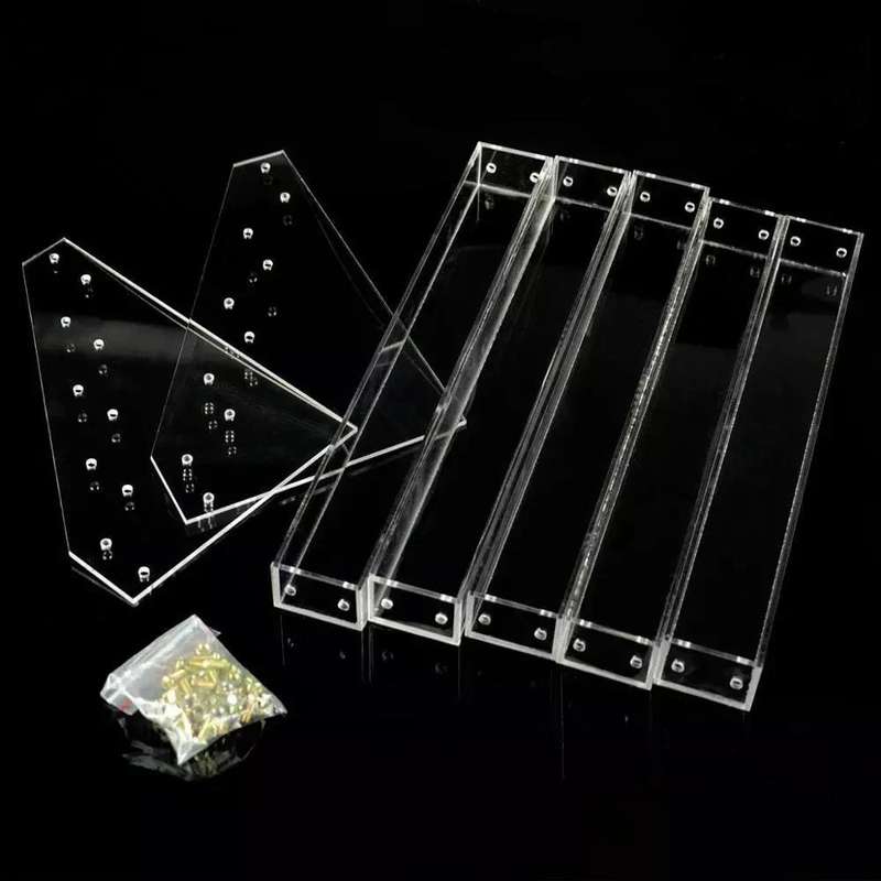 2 Layers Acrylic Nail Polish Display Rack Transparent Ladder Stand Cosmetic Essential Oil Bottle ...