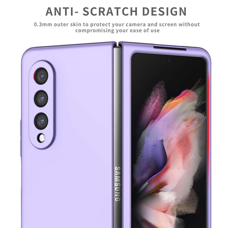 For Samsung Galaxy Z Fold3 5G Armor Foldable Phone Case(Purple)
