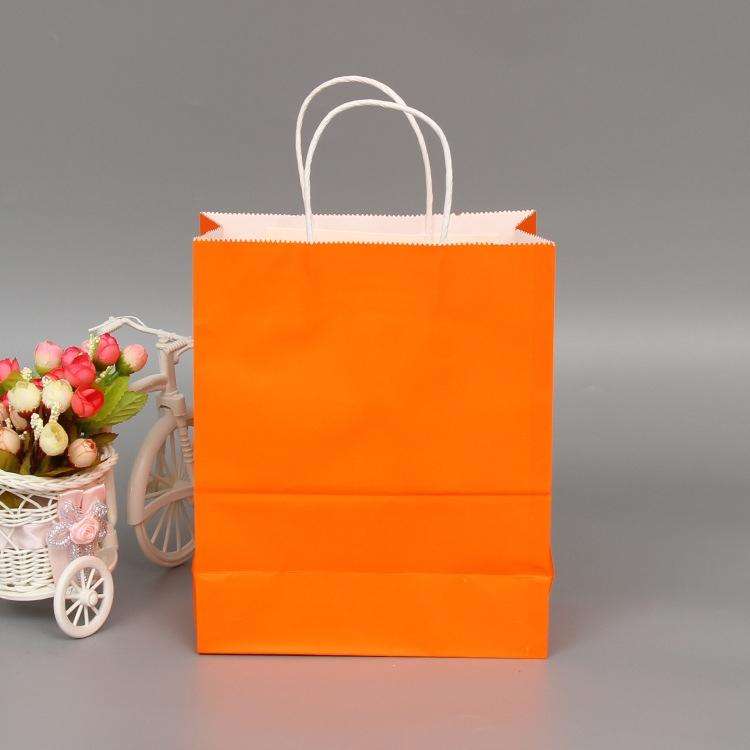 10 PCS Elegant Kraft Paper Bag With Handles for Wedding/Birthday Party/Jewelry/Clothes, Size:12x1...