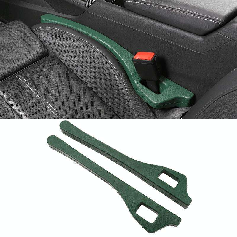 1 Pair Car Seat Gap Bar Car Interior Armrest Box Gap Leak-proof Filler (Green)
