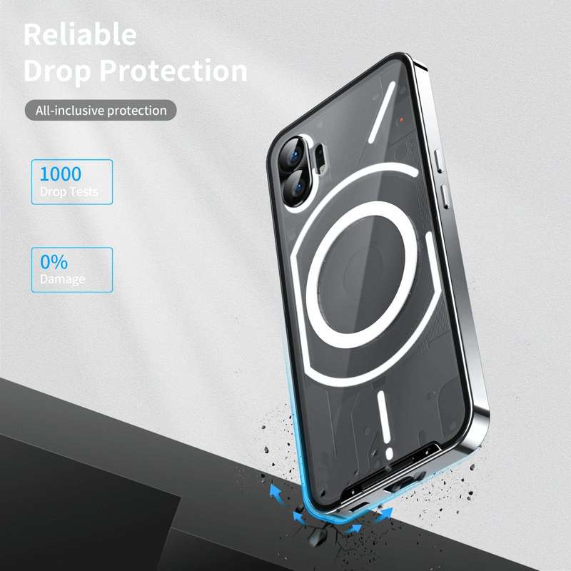 For Nothing Phone 1 Full Coverage Magnetic Phone Case(Silver)