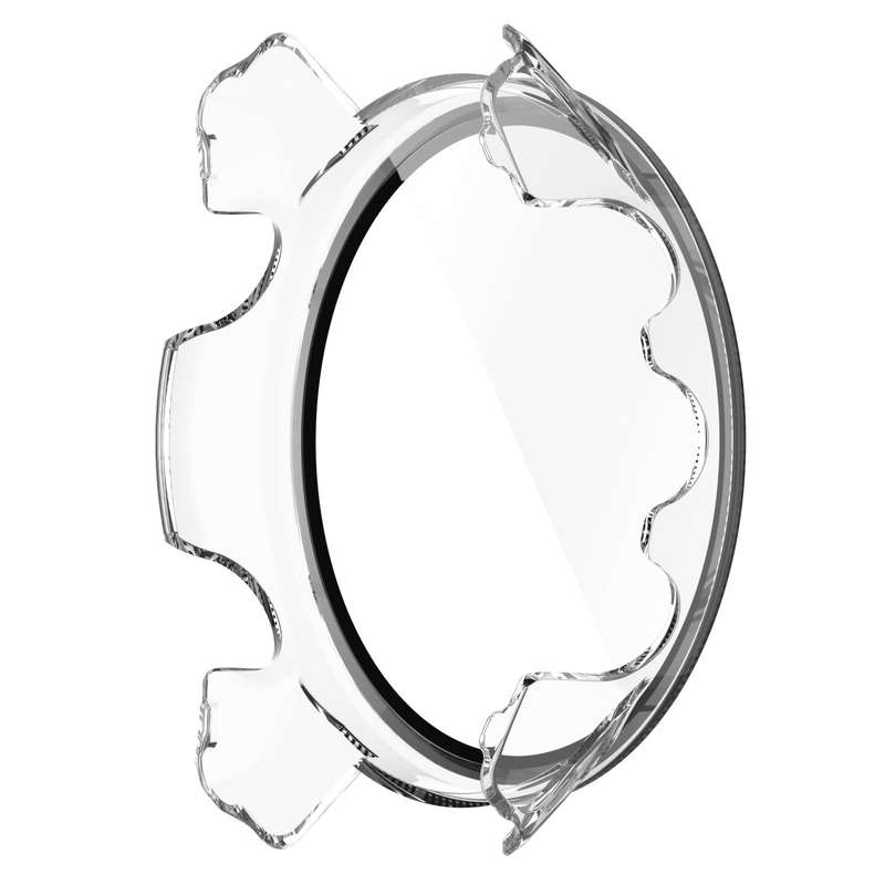 For Garmin Forerunner 955 PC Tempered Film Full Body Watch Case(Transparent White)