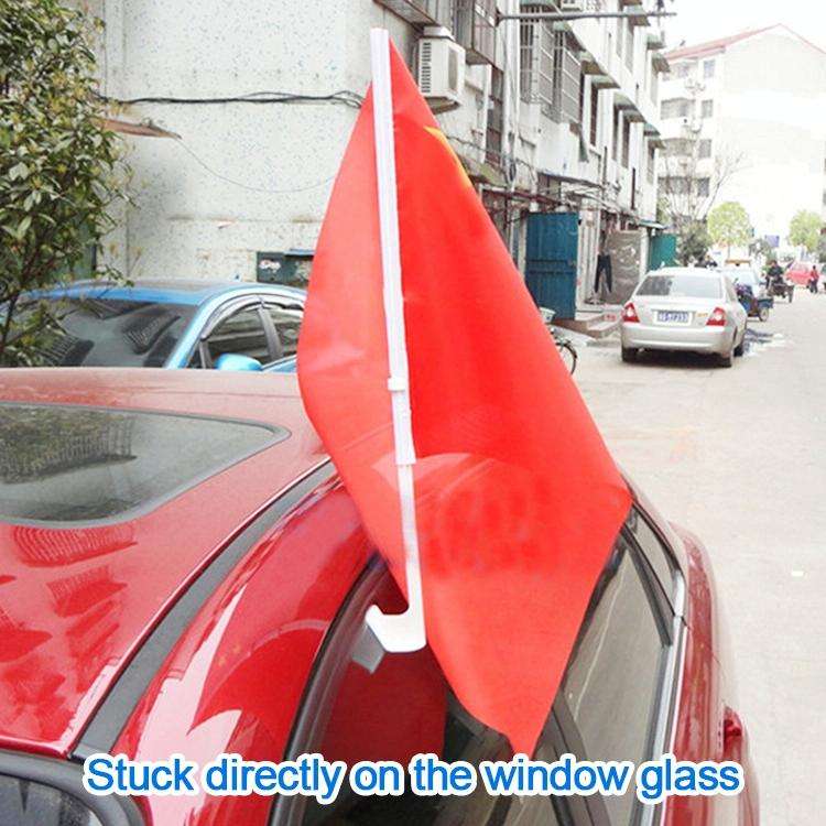 10 PCS 43cm Clip-type Car Window Plastic Flagpole, No Flag