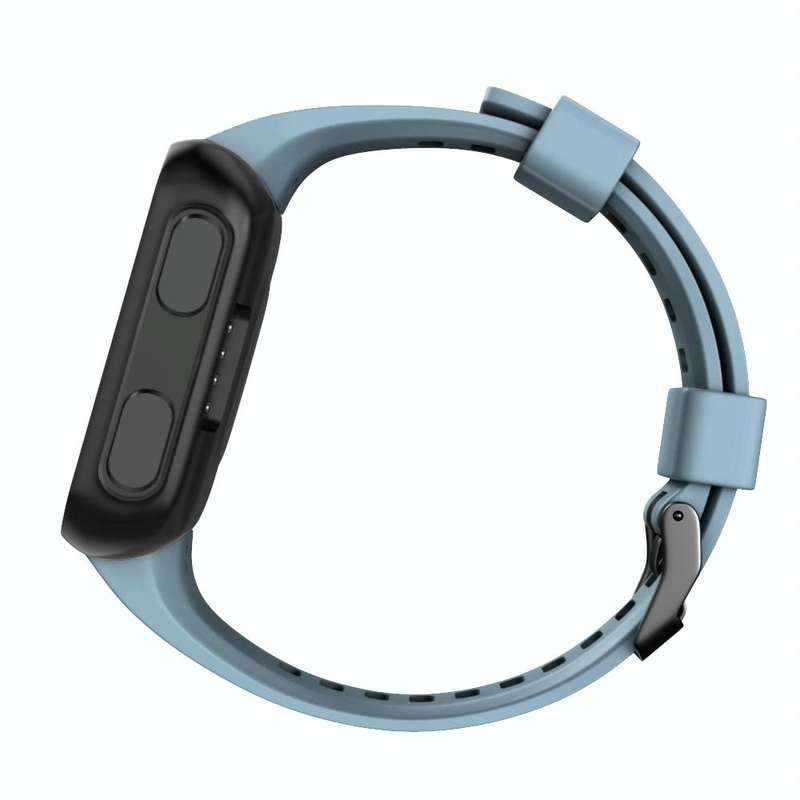 For Garmin Forerunner 35 Black Buckle Silicone Watch Band(Blue Grey)