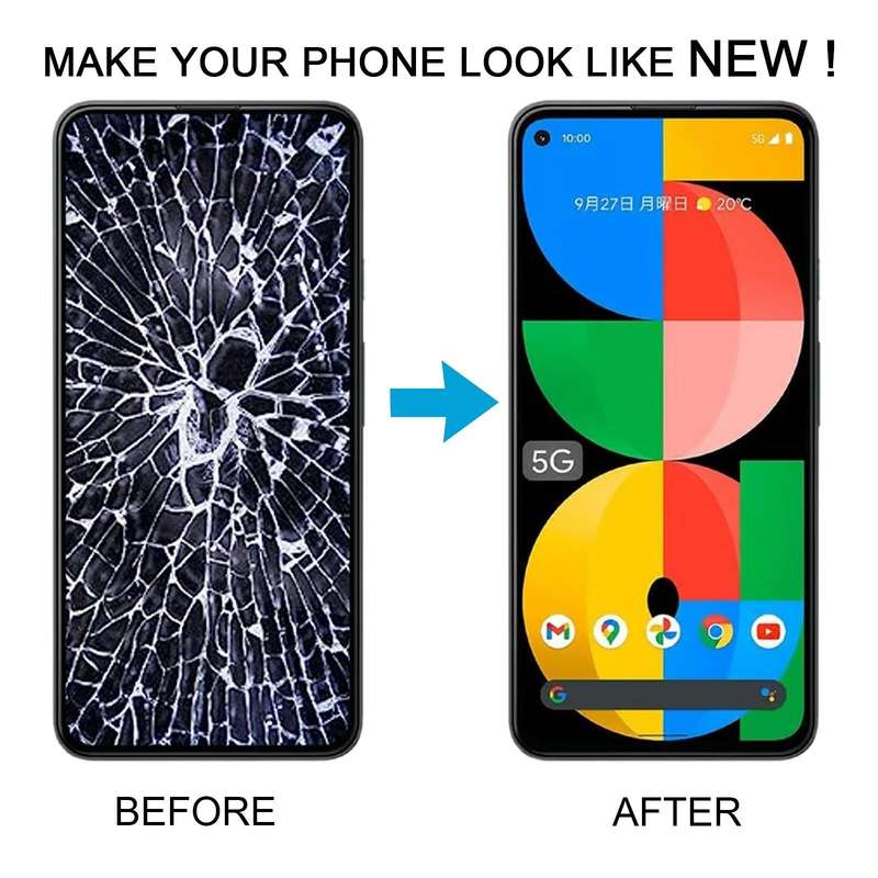 For Google Pixel 5a 5G G1F8F G4S1M TFT LCD Screen with Digitizer Full Assembly, Not Supporting Fi...