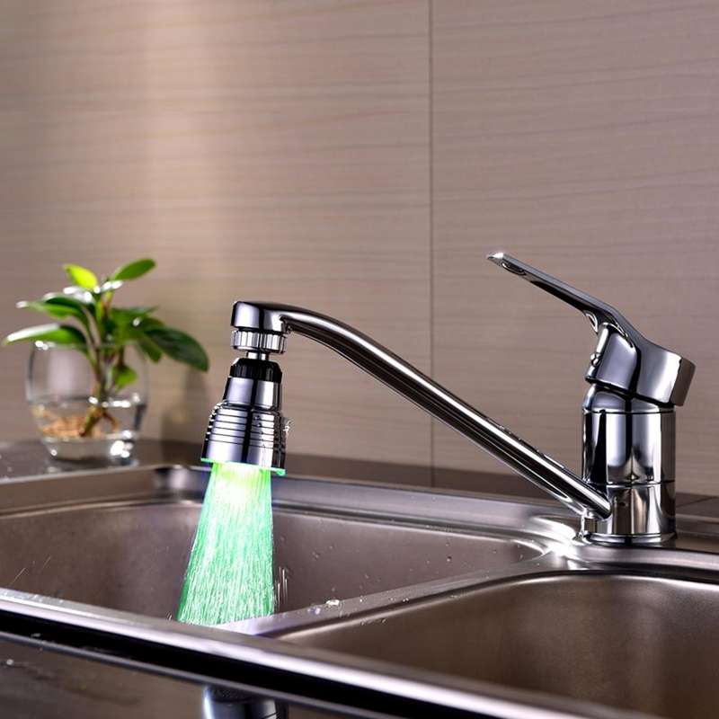 SDF-B10 1 LED ABS Temperature Sensor RGB LED Faucet Light Water Glow Shower, Size: 58 x 38mm, Int...