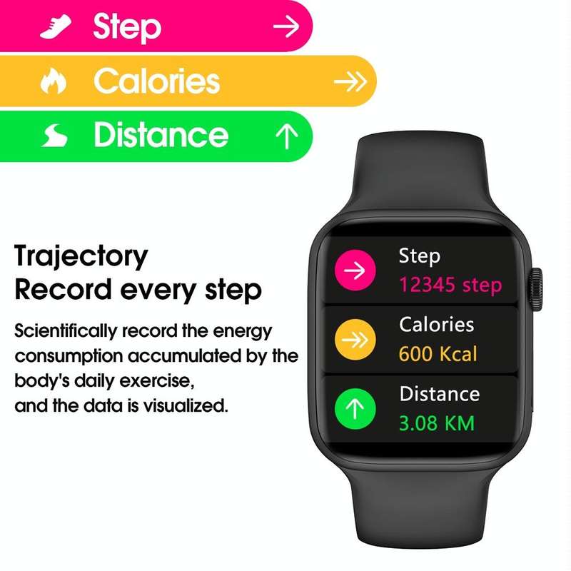 W38 1.9 inch Color Screen Smart Watch,Support Heart Rate Monitoring / Blood Pressure Monitoring(W...