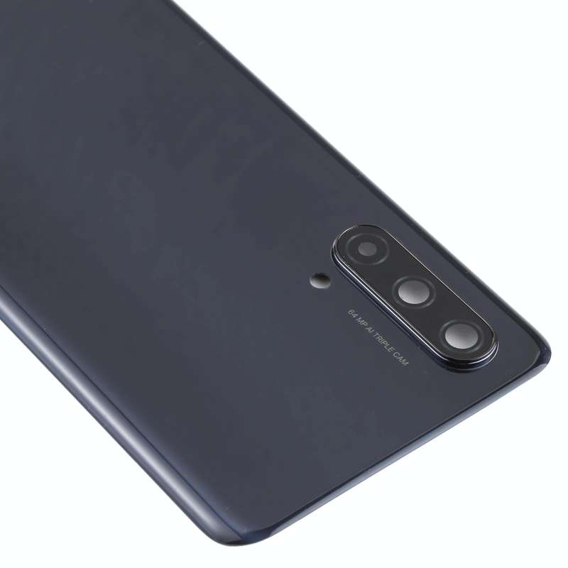 For OnePlus Nord CE 5G Battery Back Cover with Camera Lens Cover (Black)