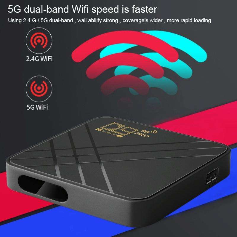 D9 PRO 2.4G/5G WIFI 4K HD Android TV Box, Memory:8GB+128GB(AU Plug)