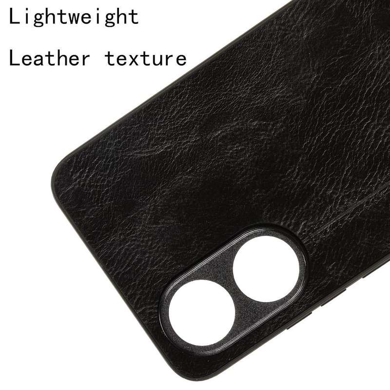 For OPPO A78 4G Cow Pattern Sewing Back Cover Phone Case(Black)
