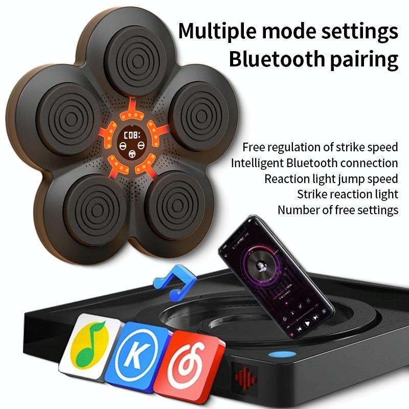 LED Light Smart Bluetooth Music Boxing Machine Home Punch-free Wall-mounted Electronic Boxer with...