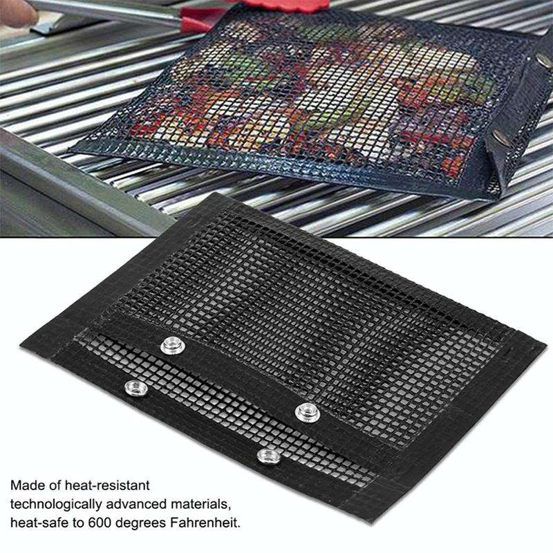 Vc005 BBQ Non-Stick Mesh Grilling Bag, Size: Black (24 x 14cm)