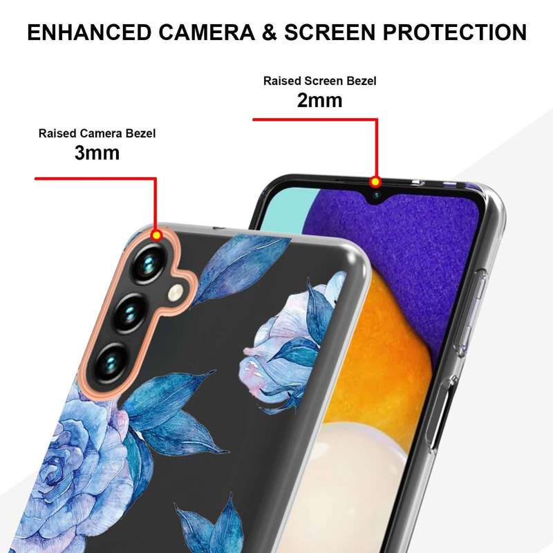 For Samsung Galaxy A54 5G Flowers and Plants Series IMD TPU Phone Case(Orchid Peony)